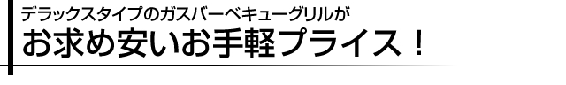デラックスタイプのガスバーベキューグリルがお求め安いお手軽プライス!